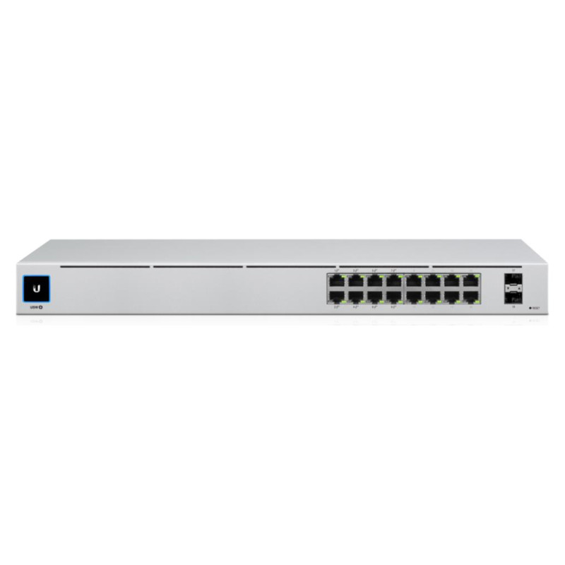 Ubiquiti Switch|UBIQUITI|USW-16-POE|Type L2|Desktop/pedestal|Rack|16x10Base-T / 100Base-TX / 1000Base-T|2xSFP|PoE ports 16|PoE+ ports 8|18 Watts|USW-16-POE
