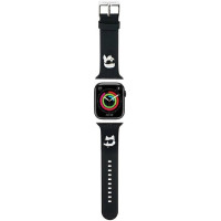 Karl Lagerfeld 3D Rubber Karl&Choupette Heads strap for Apple Watch 42/44/45/49mm - black