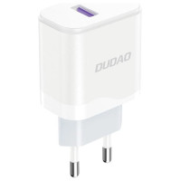 Dudao A20EU USB-A 18W network charger - white + USB-A - USB-C cable
