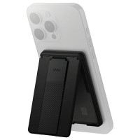 Uniq Heldro ID magnetic wallet with support and band - black