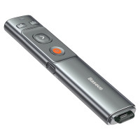 Baseus Orange Dot Wireless Presentation Laser Pointer - Gray (without batteries)