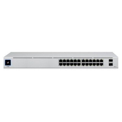 Ubiquiti Switch|UBIQUITI|USW-24-POE|Type L2|Desktop/pedestal|Rack|24x10Base-T / 100Base-TX / 1000Base-T|2xSFP|PoE+ ports 16|95 Watts|USW-24-POE