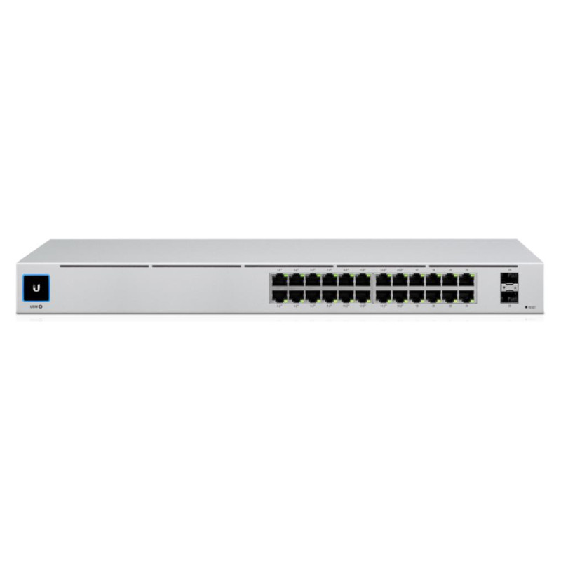 Ubiquiti Switch|UBIQUITI|USW-24-POE|Type L2|Desktop/pedestal|Rack|24x10Base-T / 100Base-TX / 1000Base-T|2xSFP|PoE+ ports 16|95 Watts|USW-24-POE