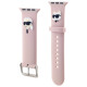 Karl Lagerfeld 3D Rubber Karl&Choupette Heads strap for Apple Watch 42/44/45/49mm - pink
