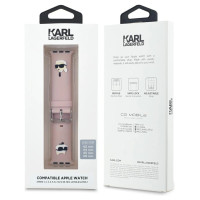 Karl Lagerfeld 3D Rubber Karl&Choupette Heads strap for Apple Watch 42/44/45/49mm - pink