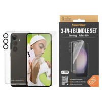 Panzerglass Bundle 3in1 set transparent case + foil + camera cover for Samsung Galaxy S24+