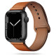 Tech-Protect LeatherFit Strap for Apple Watch 4 / 5 / 6 / 7 / 8 / 9 / SE / Ultra 1 / 2 (42/44/45/49 mm) - Brown