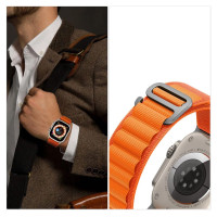 Tech-Protect Nylon Pro Strap for Apple Watch 4 / 5 / 6 / 7 / 8 / 9 / SE / Ultra 1 / 2 (42/44/45/49 mm) - Orange