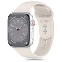 Tech-Protect Silicone Strap for Apple Watch 4 / 5 / 6 / 7 / 8 / 9 / SE (38 / 40 / 41 mm) - Beige