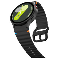 Tech-Protect Silicone Sport Strap for Samsung Galaxy Watch 4 / 5 / 5 Pro / 6 / 7 / FE - Black