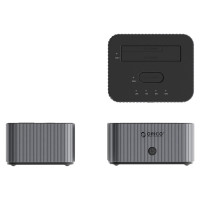 Orico IT28E-C 2-Disk Docking Station with M.2 NVME 2.5"/3.5 HDD/2.5" SSD Clone Function - Gray