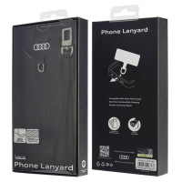 Audi Crossbody Leather Universal Lanyard 28cm x 10mm - Black