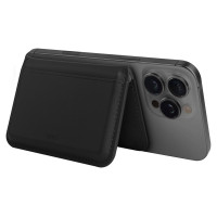Uniq Lyden DS RFID Magnetic Wallet with Phone Stand - Black
