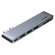 Ugreen multifunctional HUB 2x USB Type C to 3x USB 3.0 / TF / SD / USB Type C for MacBook Pro / Air gray (CM251 60560)