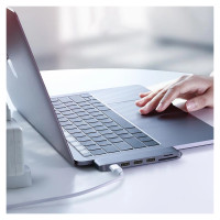 Ugreen multifunctional HUB 2x USB Type C to 3x USB 3.0 / TF / SD / USB Type C for MacBook Pro / Air gray (CM251 60560)