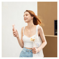 Jisulife Handheld Fan Life8 Portable USB Fan with Power Bank Function 2000mAh and Flashlight - Pink