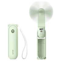 Jisulife Handheld Fan Life8 Mini Portable USB Fan with 2000mAh Power Bank and Flashlight - Green