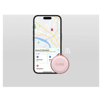 SBS Track My Circle Waterproof IP65 Locator Compatible with Apple Find My - Pink