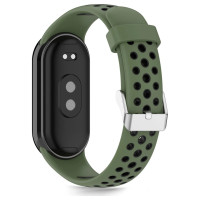 Tech-Protect IconBand Air Strap for Xiaomi Smart Band 8 / 9 / 10 / NFC - Green and Black