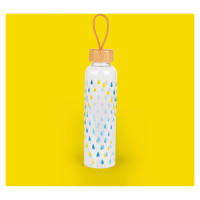 Cambridge CM06991 Raindrops Glass Bottle 550ml with Bamboo Lid