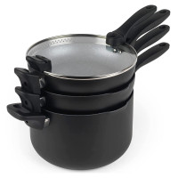 Russell Hobbs RH01840EU7 Stackable metallic marble pan set 4pcs