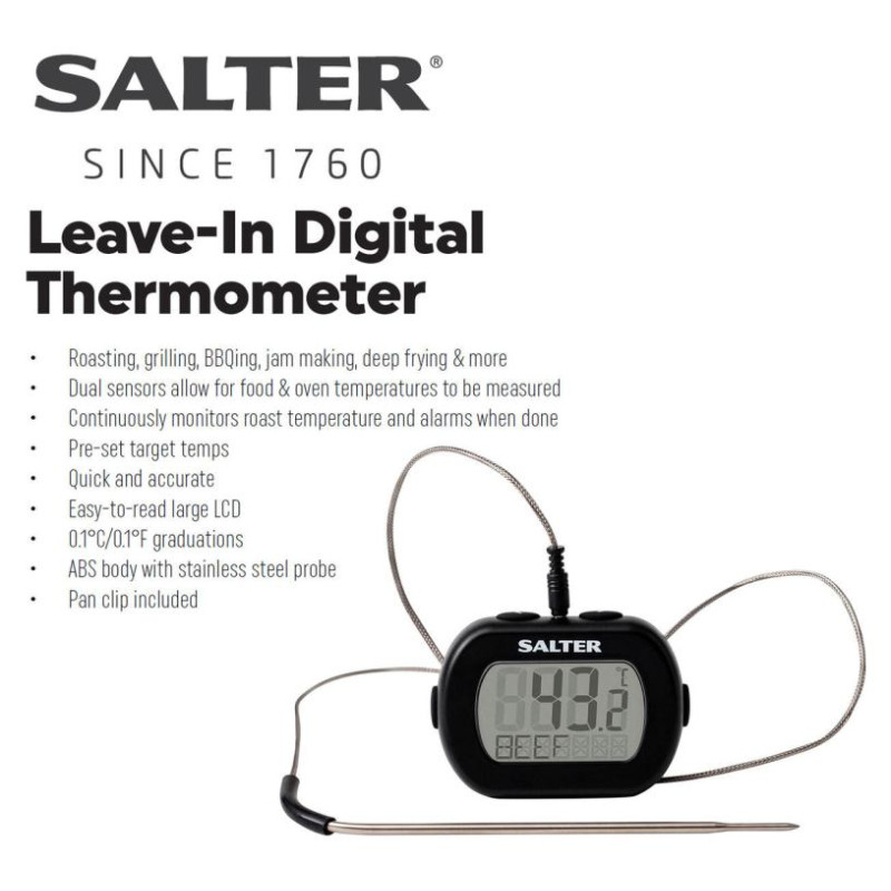 Salter 515 BKCR Leave-In Digital Thermometer