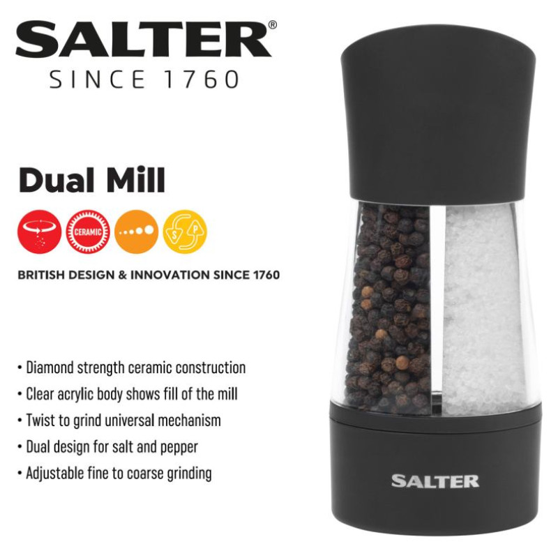 Salter 7612 BKXRAUP Dual Mechanical Mill