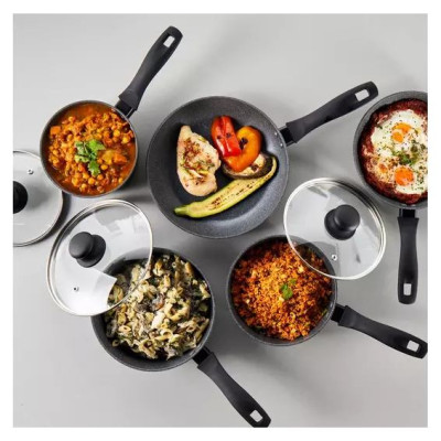 Russell Hobbs RH02814EU7 Metallic Marble 5pcs pan set