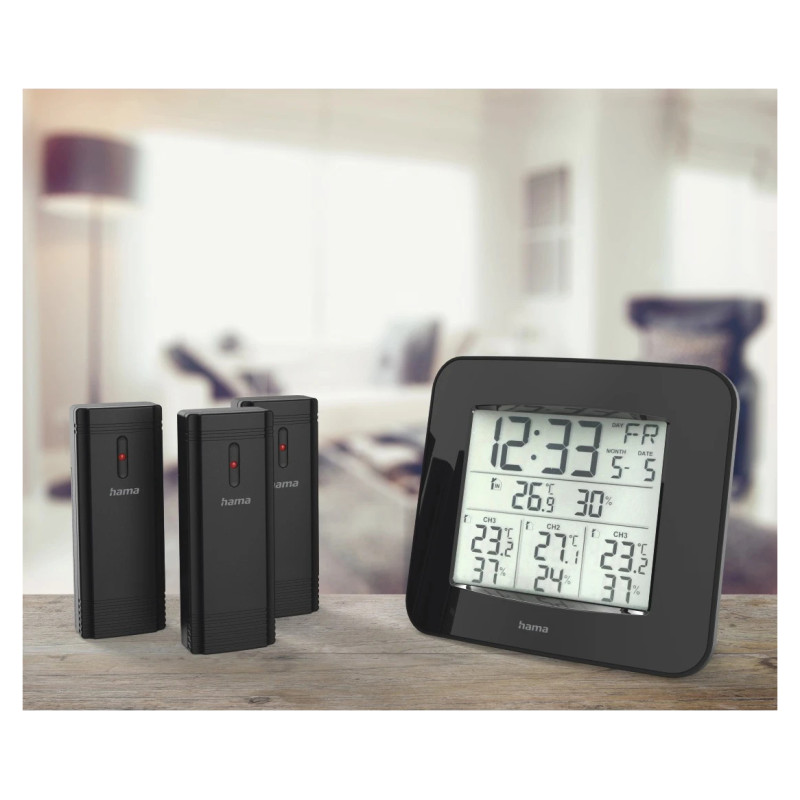 Hama 00186311 Weather station EWS-Trio Black