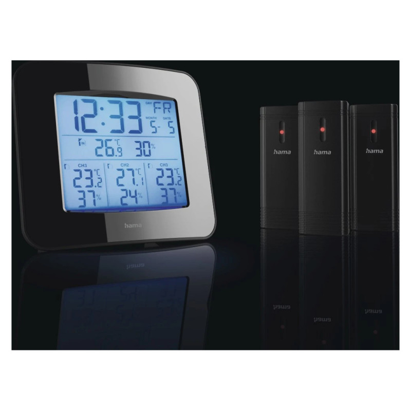 Hama 00186311 Weather station EWS-Trio Black