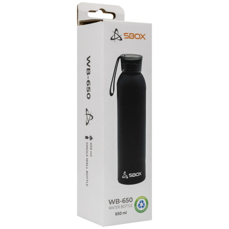 Sbox WB-650 water bottle 650ml Black