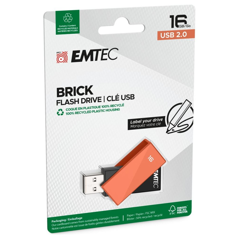 Emtec USB2.0 C350 16GB Brick Red