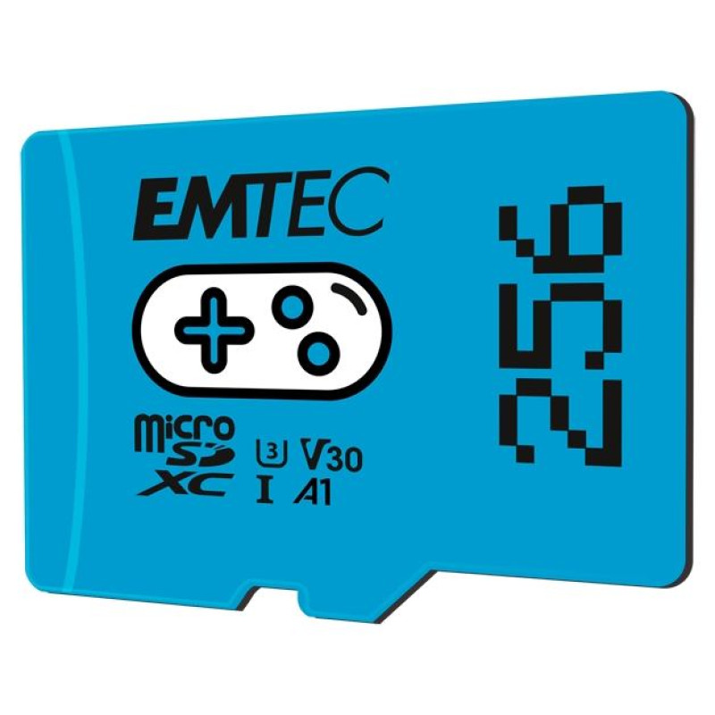 Emtec mSD 256GB UHSI U3 V30 A1 Gaming Blue
