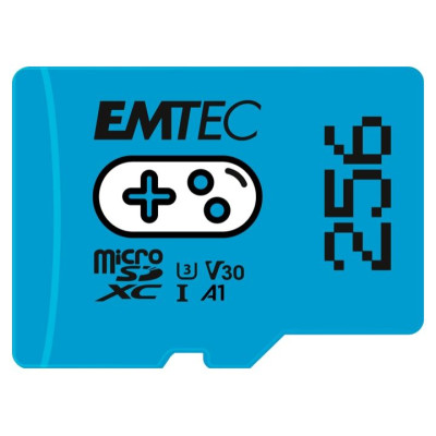Emtec mSD 256GB UHSI U3 V30 A1 Gaming Blue