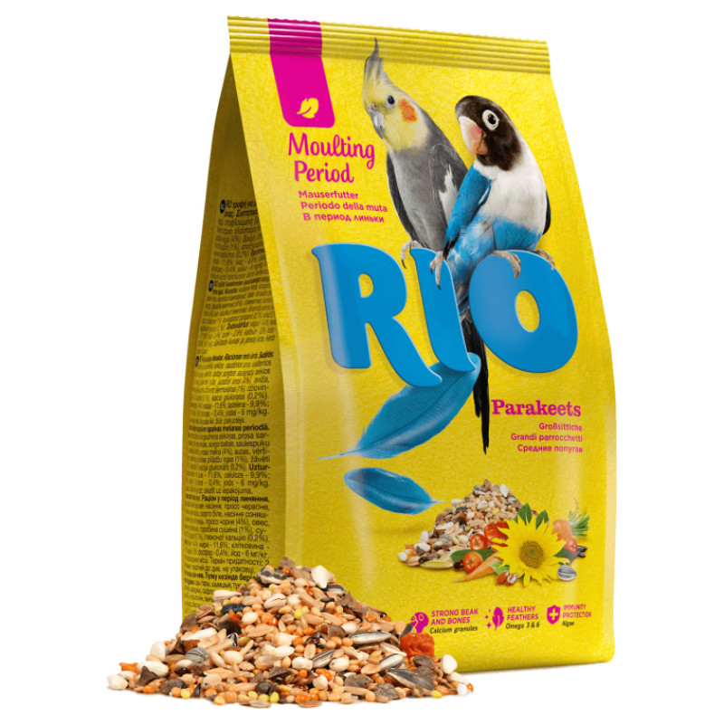 Mealberry RIO food for parakeets 500 g  - barība vidējiem papagaiļiem spalvas me&scaron;anas periodā