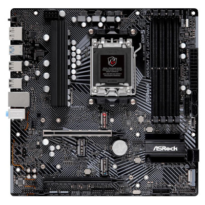 Asrock Mainboard|ASROCK|AMD B650|SAM5|Micro-ATX|Memory DDR5|Memory slots 4|1xPCI-Express 3.0 16x|1xPCI-Express 4.0 16x|3xM.2|1xHDMI|1xDisplayPort|4xUSB 2.0|3xUSB 3.2|1xUSB-C|1xRJ45|3xAudio port|B650MPGLIGHTNING
