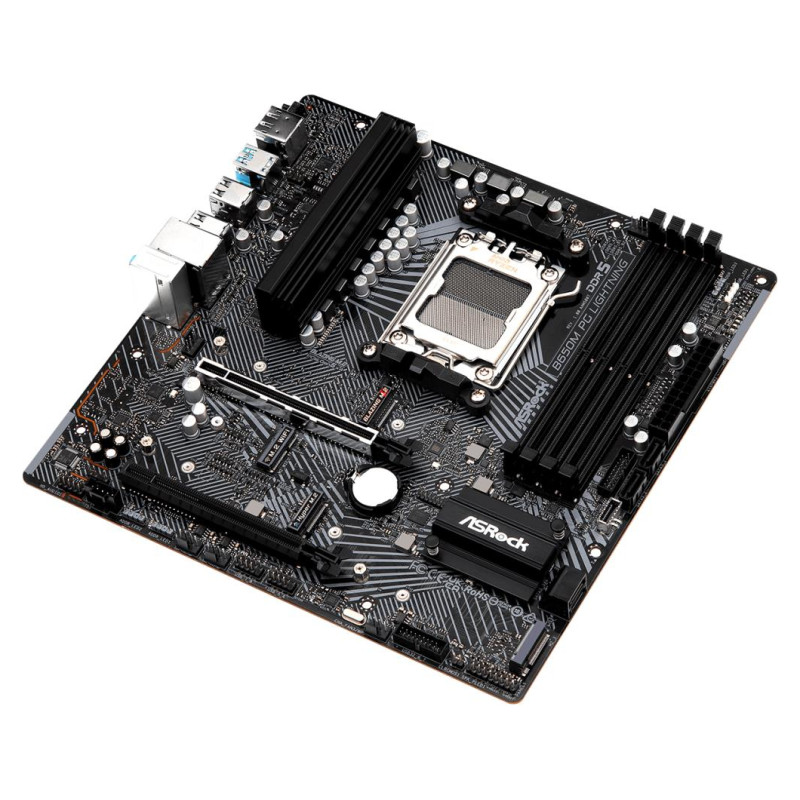 Asrock Mainboard|ASROCK|AMD B650|SAM5|Micro-ATX|Memory DDR5|Memory slots 4|1xPCI-Express 3.0 16x|1xPCI-Express 4.0 16x|3xM.2|1xHDMI|1xDisplayPort|4xUSB 2.0|3xUSB 3.2|1xUSB-C|1xRJ45|3xAudio port|B650MPGLIGHTNING