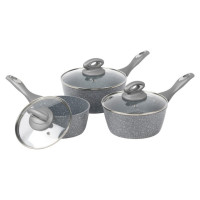 Salter BW02986G1EU7 Marblestone 3-Piece Saucepan Set - 16/18/20cm