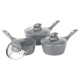 Salter BW02986G1EU7 Marblestone 3-Piece Saucepan Set - 16/18/20cm
