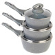 Salter BW02986G1EU7 Marblestone 3-Piece Saucepan Set - 16/18/20cm