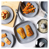 Salter BW02986G1EU7 Marblestone 3-Piece Saucepan Set - 16/18/20cm