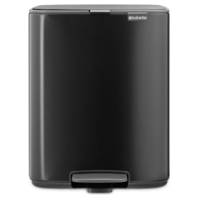 Brabantia atkritumu tvertne ar pedāli, 12L, Matt Black - 238000