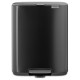 Brabantia atkritumu tvertne ar pedāli, 12L, Matt Black - 238000