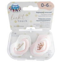 Canpol Babies Mānekļi "ROYAL BABY" silikona simetriskās formas 0-6 mēn., Canpol 22/650 pink (2 gab.)