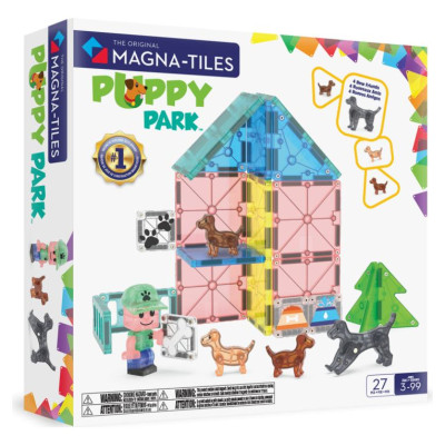 Magna-Tiles Magnētiskais konstruktors Kucēnu parks, 27 gab.