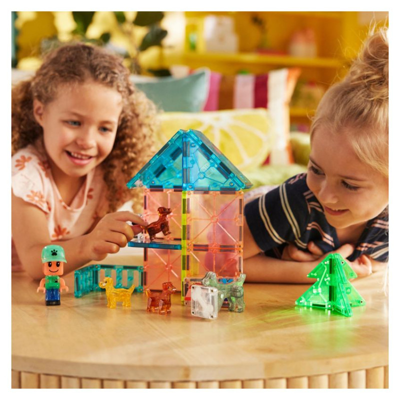 Magna-Tiles Magnētiskais konstruktors Kucēnu parks, 27 gab.