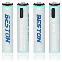Hismart Rechargeable AAA batteries with USB C, 400mAh, Li-Ion, 4 pcs