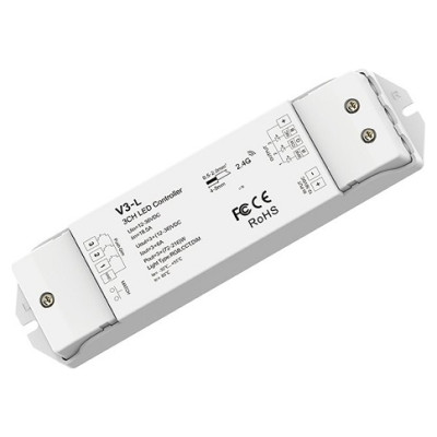 Skydance V3-L LED Controller 12-48V, 3x 6A, with Push DIM