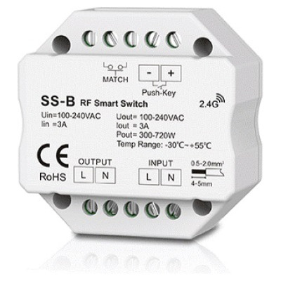 Skydance SS-B Smart Switch, 100-240V, 1x 3A, Push-Key
