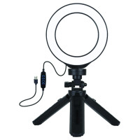 Puluz LED Ring Lamp 12cm With Pocket Tripod Mount Up to 14.5cm, USB